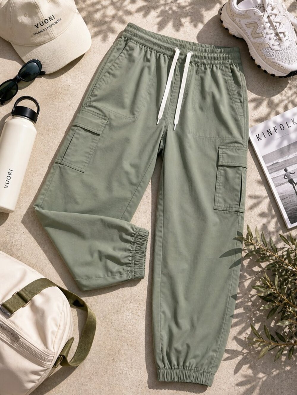 🌿 Vuori Cargo Pants – Olive Green – Size Small (S) – Athleisure Utility Joggers